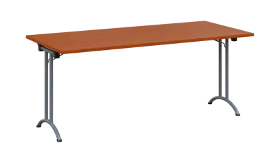 SLA 180 lak skládací jednací stůl 1800x800, deska 25 mm, podnož stříbrný lak, deska třešeň šumavská